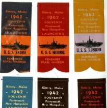 Souvenir ribbons for PNSY launchings, commissionings, etc.